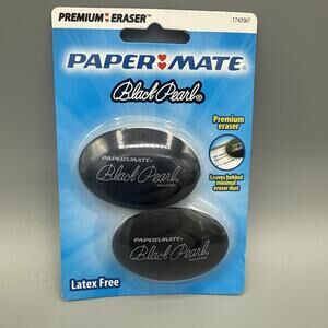 Discontinued Black Pearl Premium Papermate Eraser Latex Free NEW
